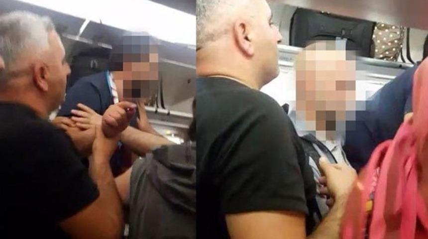 Muğla'da u&ccedil;aktan inen yolcular arasında kavga