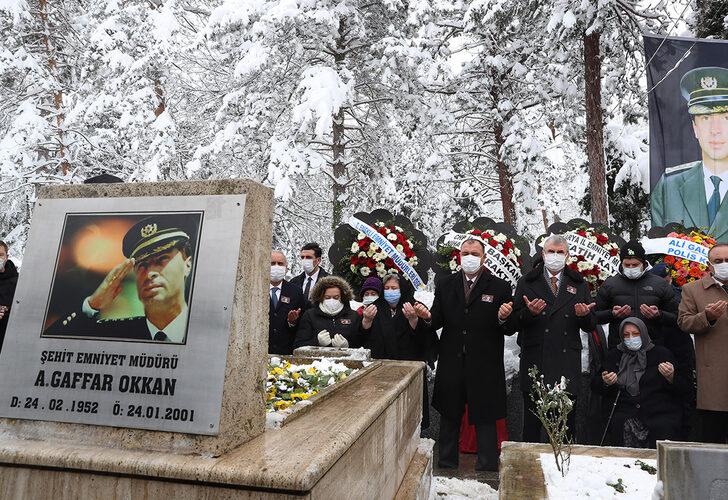 Şehit Emniyet Müdürü Gaffar Okkan mezarı başında anıldı