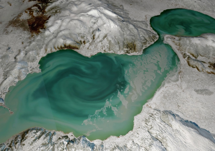 Uydu görüntülerinde ortaya çıktı! Eğirdir Gölü buz tutmaya başladı