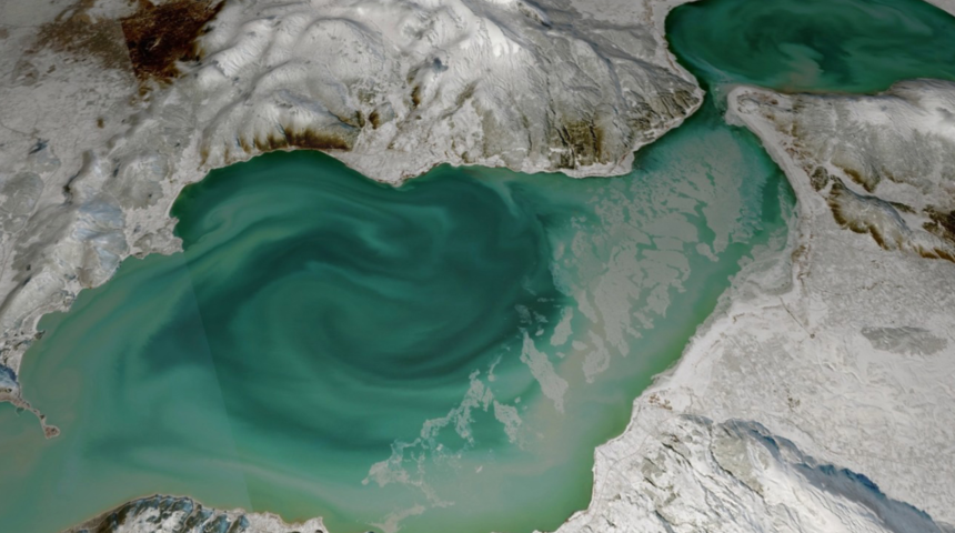 Uydu görüntülerinde ortaya çıktı! Eğirdir Gölü buz tutmaya başladı