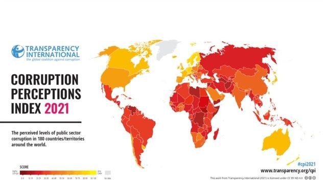 Türkiye ‘‘Yolsuzluk Algı Endeksi’’nde 96. Sırada