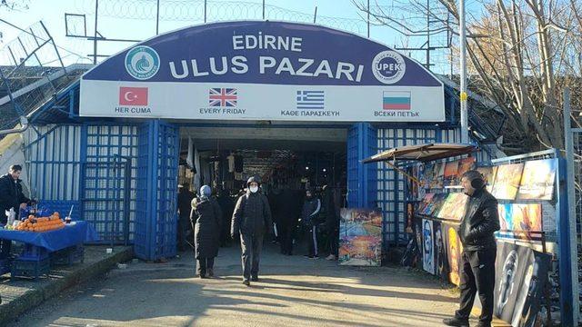 Ulus Pazarı'nın eski halinden eser yok! Edirne esnafından Bulgarlar için PCR testi kampanyası