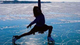 Çıldır Gölü'nde buz pateni yaptı, sosyal medya onu konuştu! İklim Şentunalı: En büyük hayalimdi