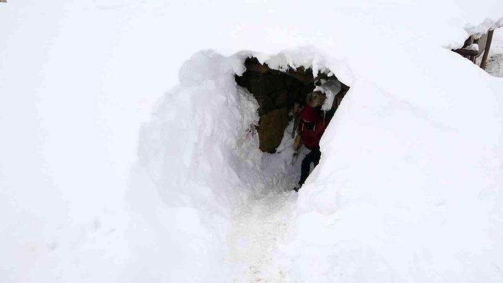Muş'ta kar nedeniyle bir köy adeta yok oldu! Ev ve ahırlara tünellerle ulaşım sağlanıyor G5