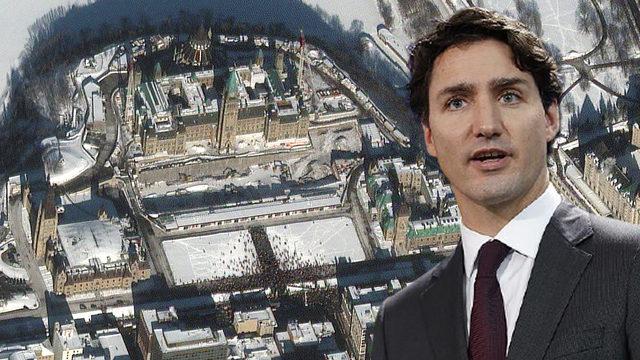 SON DAKİKA | Kanada'da aşı karşıtları sokağa çıktı! Protestolar büyüyor, Başbakan Trudeau ve ailesi gizli bir yere götürüldü