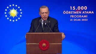 Cumhurbaşkanı Erdoğan'dan 15 bin öğretmen ataması programında dikkat çeken yüz yüze eğitim açıklaması