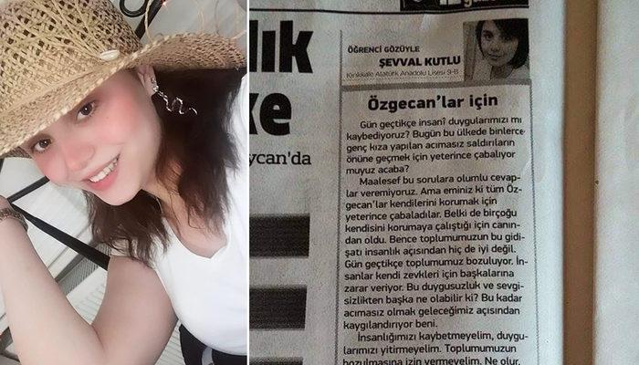 Ankara'da 3'üncü kattan düşerek ölmüştü! Şevval Abanoz, 7 yıl önce 'Özgecanlar ölmesin' diye yazı yazmış
