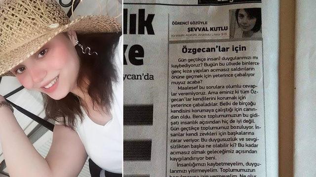 Ankara'da 3'üncü kattan düşerek ölmüştü! Şevval Abanoz, 7 yıl önce 'Özgecanlar ölmesin' diye yazı yazmış