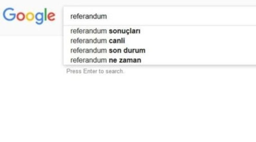 T&uuml;rkiye anayasa referandumunu Google'da nasıl aradı?