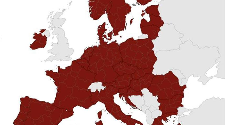 Avrupa alarm veriyor! Koronavirüs seyahat haritası koyu kırmızıya boyandı