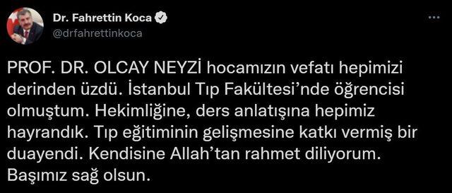 Olcak Neyzi kimdir? Prof. Dr. Olcak Neyzi kaç yaşında öldü?