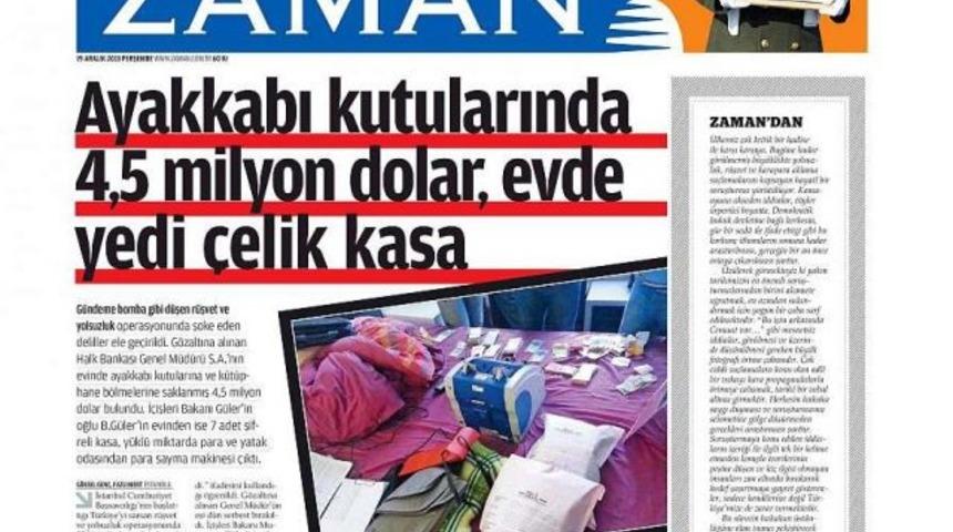 Zaman'dan yolsuzluk operasyonu ve cemaat açıklaması