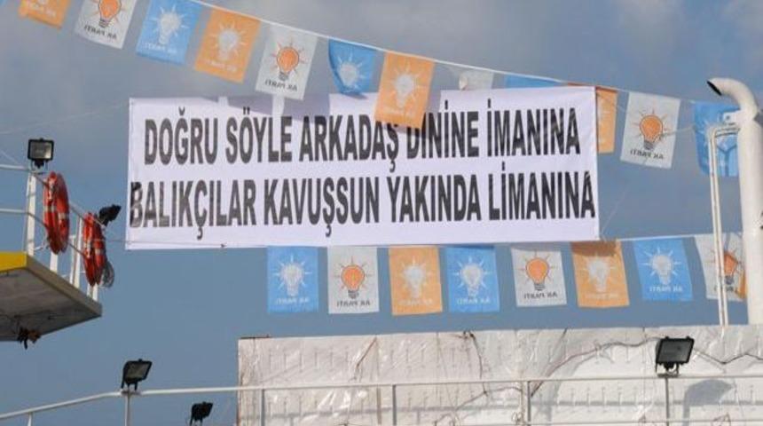 Recep Tayyip Erdoğan'a sürpriz pankart