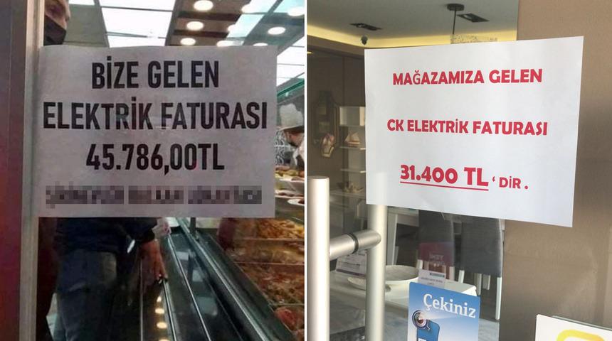 Esnaf faturasını cama astı gören inanamadı! İstanbul’da dikkat çeken görüntüler