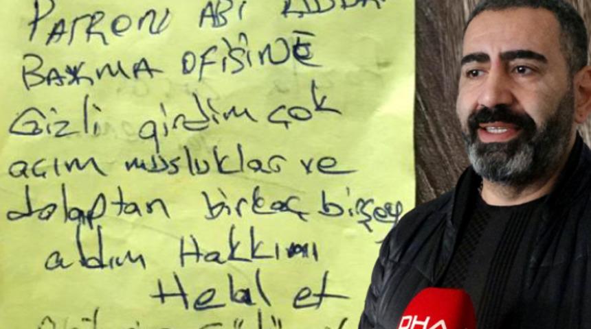 Antalya'da şoke eden hırsızlık! İş yeri sahibine not bıraktı: Hakkını helal et abilerin gülü
