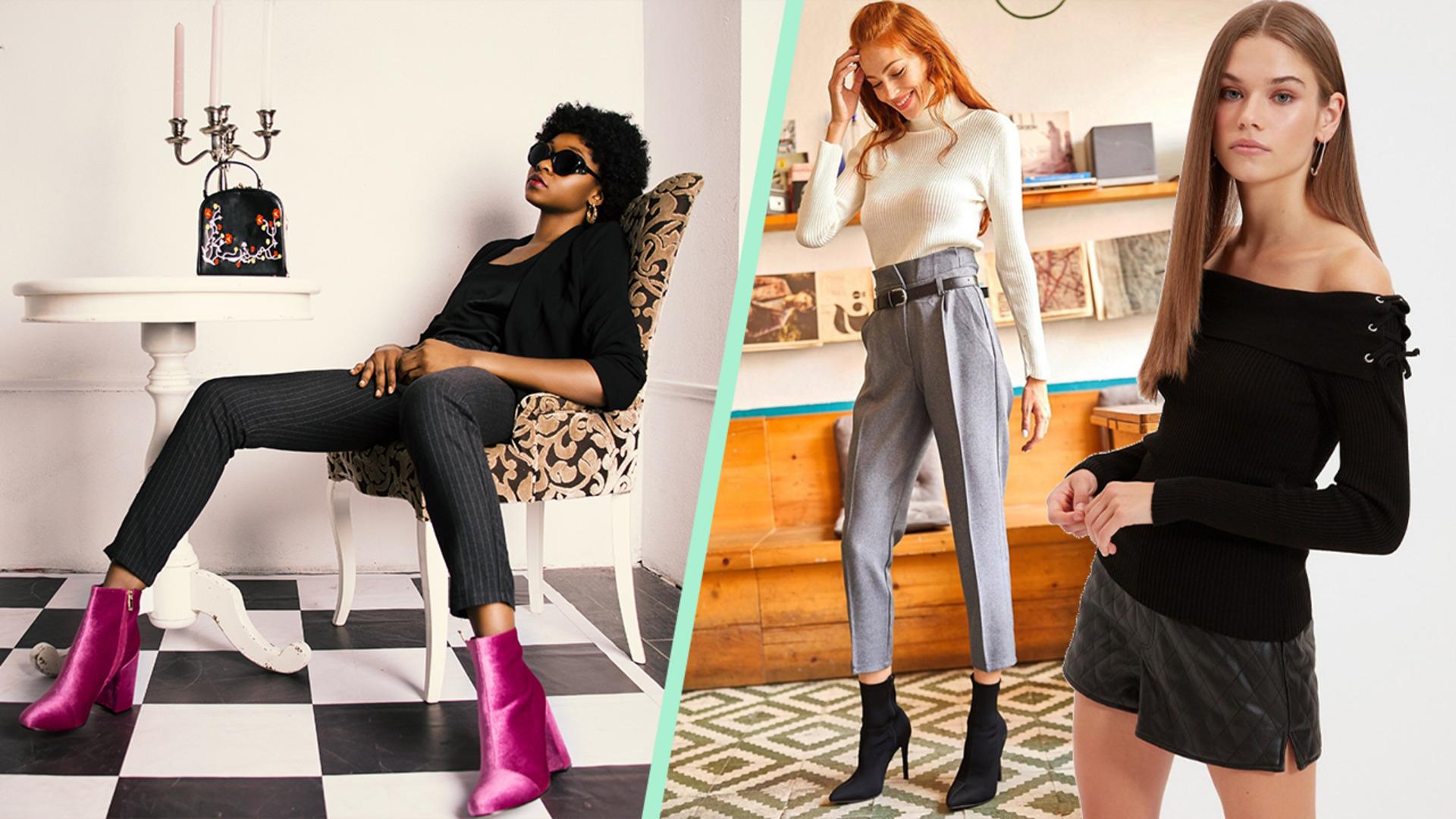 Zahmetsiz ancak şık kombin severlere özel pantolon, kazak, bot kombinleri