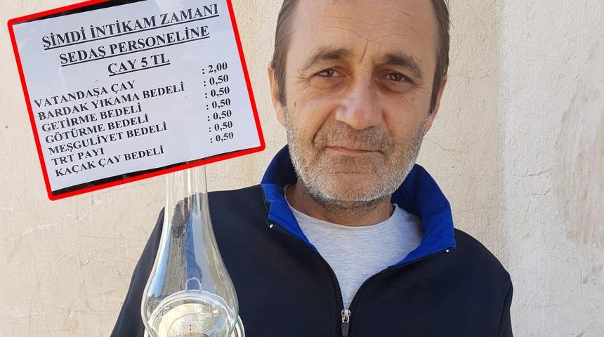 Elektrik faturasına kızdı! Sattığı çayın fiyatına TRT payı bile ekledi