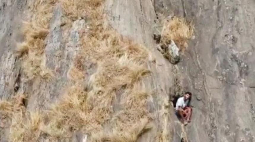 Dağ yamacında iki gün boyunca aç ve susuz bekledi! Ordu devreye girdi