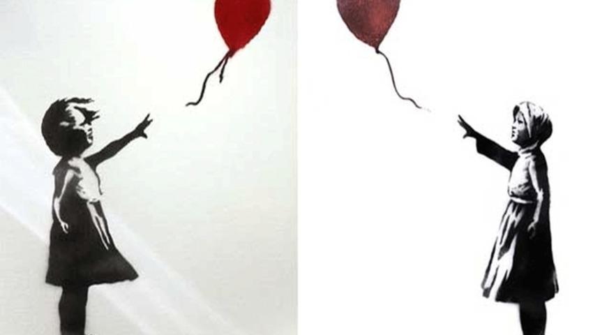 Bansky'den "Suriye savaşının 3. yıldönümü" resmi