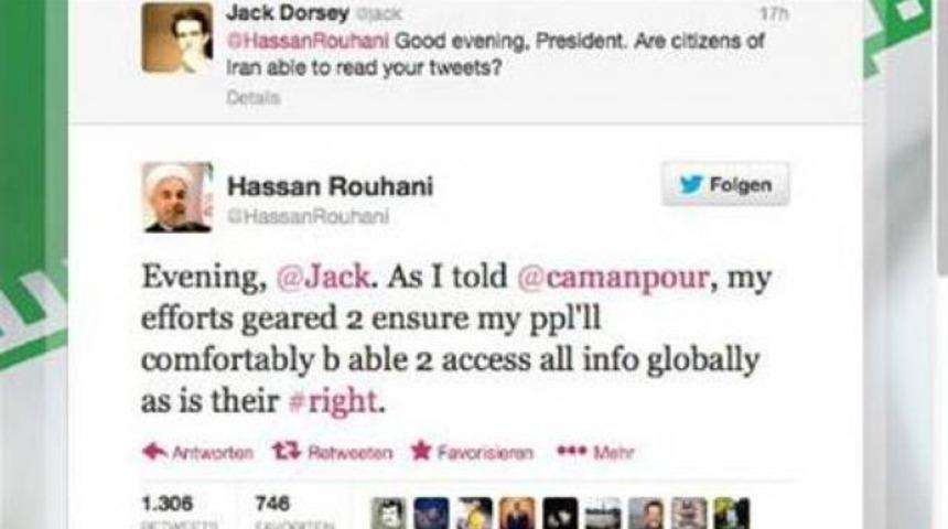 Ruhani Twitter'ın kurucusuna mesaj attı