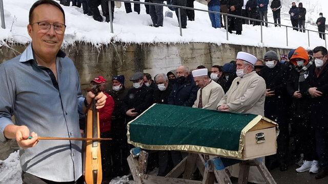Karadenizli müzisyen Sait Uçar son yolculuğuna uğurlandı! Cenazede inşaat malzemesinden yapılan sehpa tepki çekti