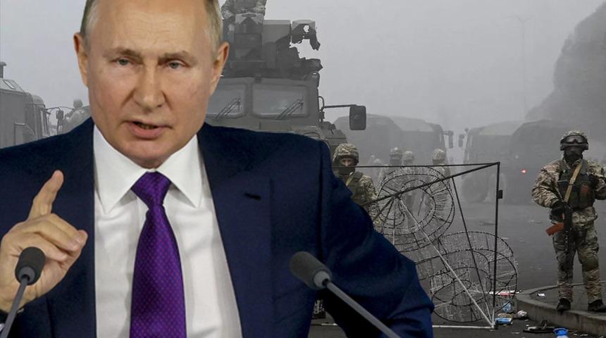 Kazakistan'da protestolar çığ gibi büyümüştü! Putin'den dikkat çeken yorum: "Uluslararası çetelerin..."