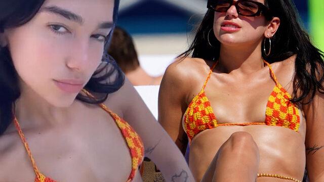Dua Lipa konser öncesi plajda keyif yaptı! Stres attı