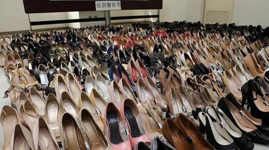 450 çift topuklu ayakkabı çaldı