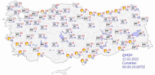 12 Şubat 2022 Cumartesi hava nasıl olacak? 