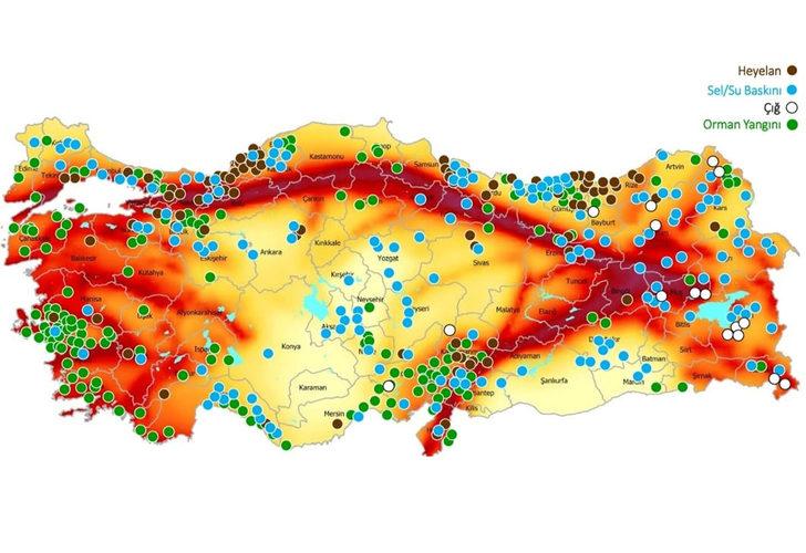 İşte Türkiye’nin afet risk haritası! AFAD yayınladı…