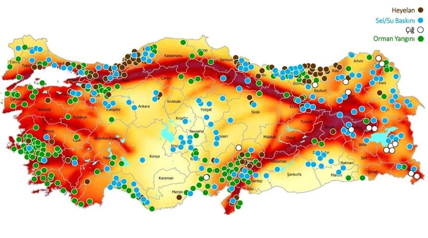 İşte Türkiye’nin afet risk haritası! AFAD yayınladı…