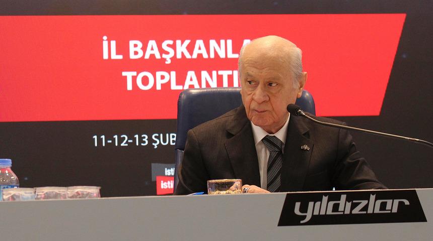 Devlet Bahçeli partisinin il başkanları toplantısı katıldı