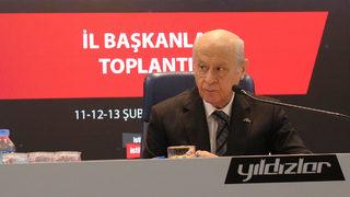 Devlet Bahçeli partisinin il başkanları toplantısı katıldı