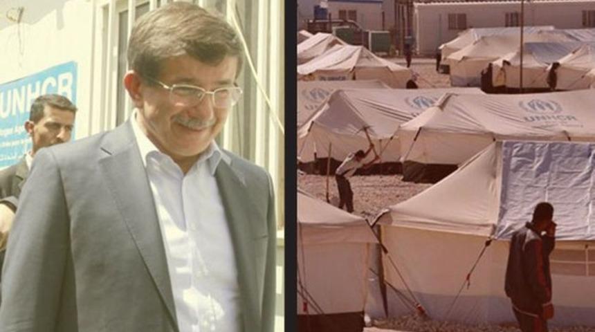 Davutoğlu'na Suriyeli m&uuml;ltecileri g&ouml;stermediler