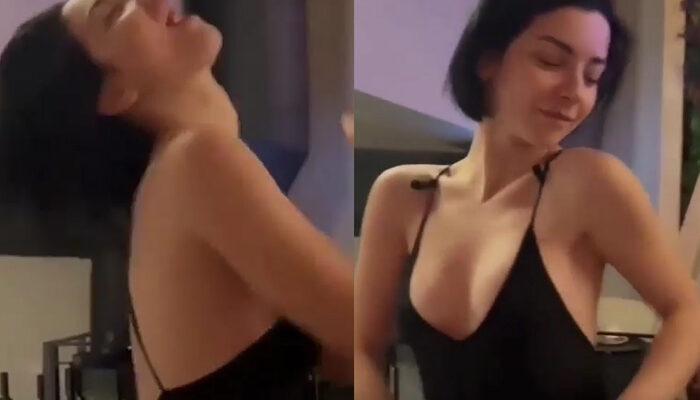 Merve Boluğur kendini müziğe kaptırdı! Seksi dansı olay oldu