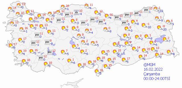 14 Şubat 2022 Pazartesi hava nasıl olacak? 