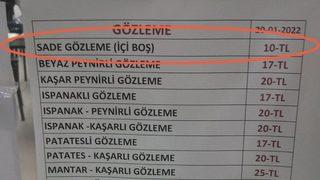 Boş baklava ve boş tosttan sonra bu kez de boş gözleme sosyal medyayı salladı! Fiyatı hiç de ucuz değil