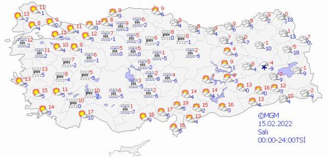 15 Şubat 2022 Salı hava nasıl olacak? 