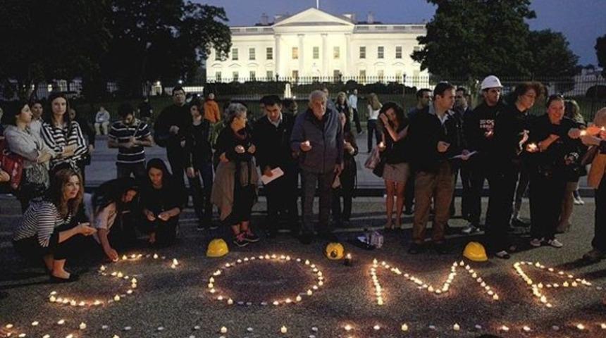 Soma&rsquo;da hayatını kaybedenler i&ccedil;in Beyaz Saray &ouml;n&uuml;nde anma