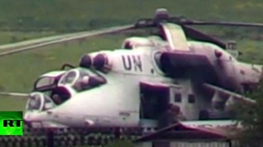 BM logolu helikopter kullanan Ukrayna'ya tepki