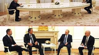 Putin’in ‘masa’ diplomasisi! Masa küçüldü yine dünyada gündem oldu