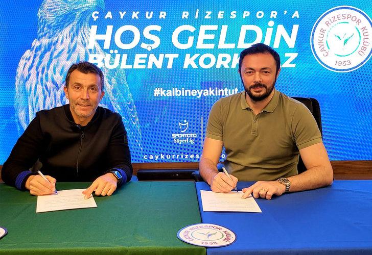 Çaykur Rizespor, Bülent Korkmaz'la 1.5 yıllık sözleşme imzalandığını açıkladı.