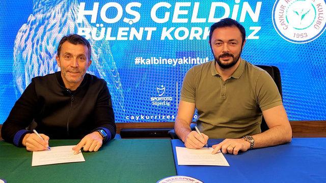 Çaykur Rizespor, Bülent Korkmaz'la 1.5 yıllık sözleşme imzalandığını açıkladı.