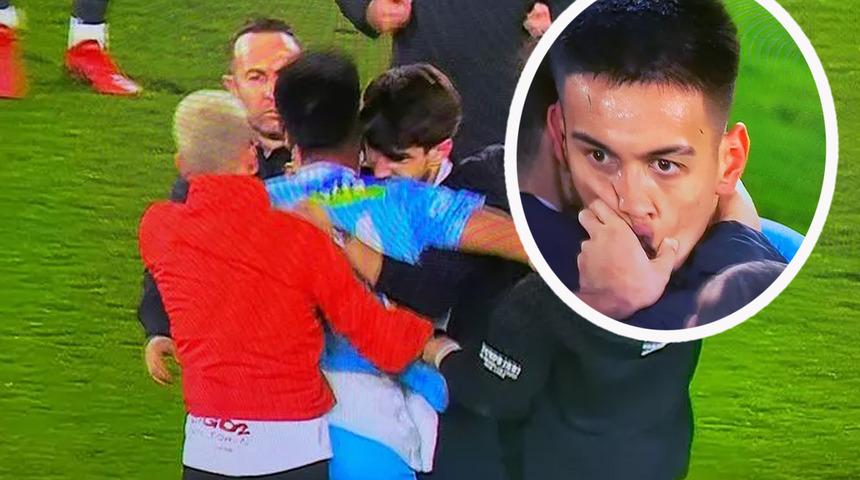 Göztepe-Galatasaray maçı bitti ama olaylar bitmedi! İrfan Can Eğribayat kendinden geçti...