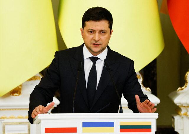 Ukrainian President Zelenskiy holds joint news conference with Polish and Lithuanian counterparts in Kyiv