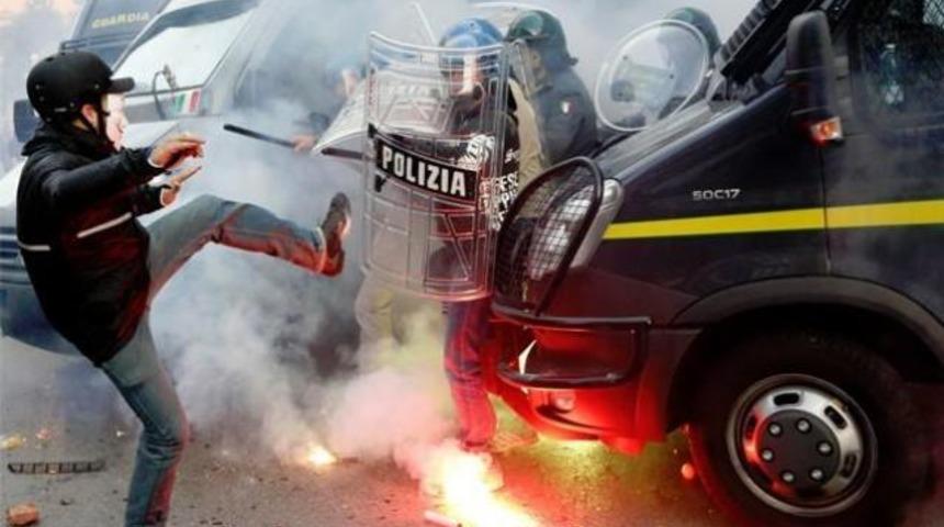 Roma sokakları karıştı