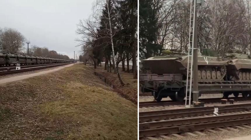 Belaruslu muhalif isim şoke eden görüntüyü paylaştı! Rus tankları Ukrayna'ya böyle girdi