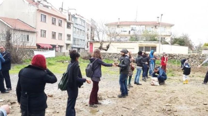 İmrahor Bostanı'nda polis eşliğinde ekim yapıldı