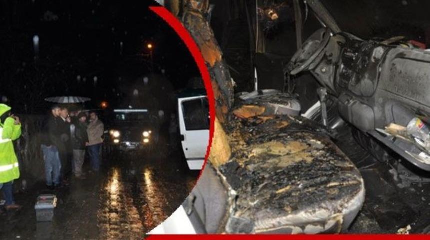 Ak Partili il&ccedil;e başkanının aracını yaktılar