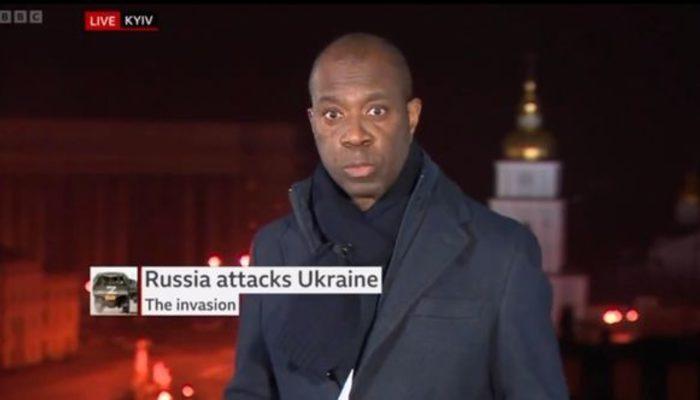 BBC muhabiri Clive Myrie, Kiev’deki ağır füze ateşinin ortasından paylaştı! “Yer altına sığınmak zorunda kaldık”